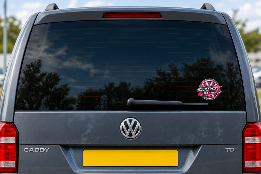 Caddy Badge Pink Sticker